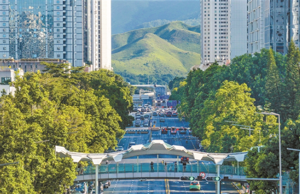 在深圳远眺楼外青山